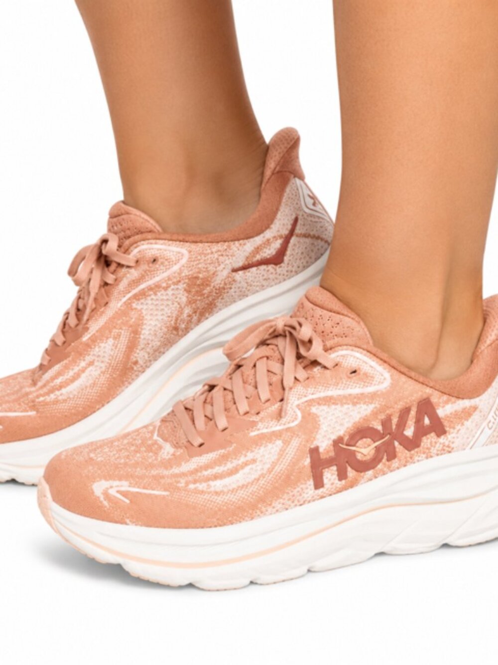 Hoka Clifton Running Shoes In Blush Rose Latte NIB 9W - Picture 6 of 6